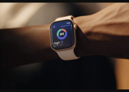 Apple Watch Series 11 showing sleep score on wrist